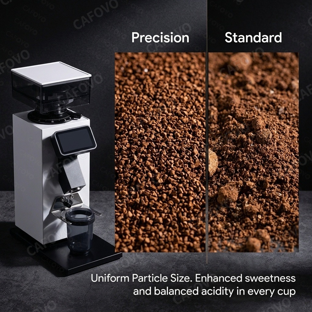 CAFOVO G964F Time-Based Dosing - огляд і ціна Coffee Grinder Burr Flat