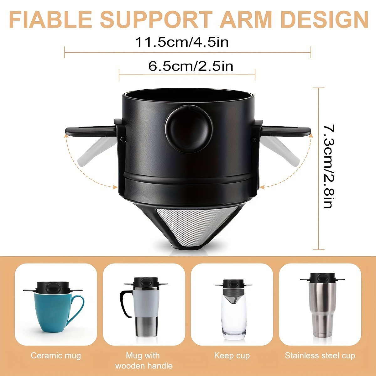 Coffee Filter Cup Portable Reu - огляд і ціна Coffee Equipment Pour Over